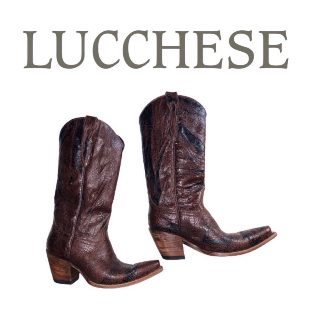 Lucchese Snip Toe Cowboy Boots Size 7.5 Western